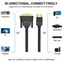 Vention ABFBG câble vidéo et adaptateur 1,5 m HDMI Type A (Standard) DVI-D Noir