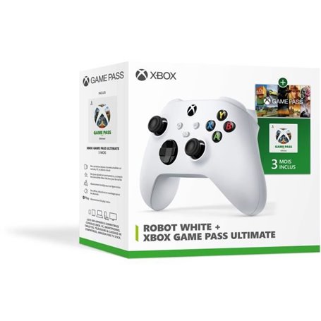 Pack Xbox Anywhere - Microsoft Xbox - Manette Robot Blanc + 3M GPU