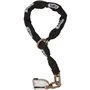 Antivol de chaîne - ABUS - 8008/12KS120 Black Loop - Chaîne 12 mm - Pene 16 mm - Alarme 100 dB - Cylindre Xplus - 2 clés