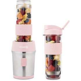 Mini blender - SMOO12 - 300 W - 570 mL - Rose pastel - 2 gourdes incluses