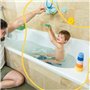 Badabulle Lot de 7 Tasses Empilables Numérotées - Jouets de Bain en Silicone Souple