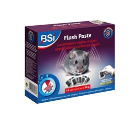 Anti-rats et souris 120g - BSI - Efficacité radicale - Flash Pâte - 12 sachets de pâte 10g pret a l'emploi