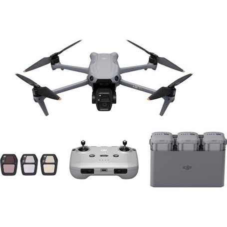 Drone - DJI - Air 3S Fly More Combo (- DJI - RC-N3) - Double Caméra CMOS 1 et Télécam 70mm - 14 Stops de Plage Dynamique - RTH I