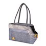 DUVO Sac a main Promenade Paris Pet Bag Casual Chic - 40x19x26 cm - Gris - Pour chat et chien de petite taille