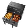 Airfryer 8L - FAGOR - Friteuse sans huile 2 cuves de 4L - 2200W - 8 programmes - Noir