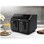 Airfryer 8L - FAGOR - Friteuse sans huile 2 cuves de 4L - 2200W - 8 programmes - Noir