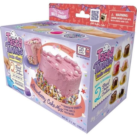 Kit de cuisine - GOLIATH - Tasty Tinies Strawberry Cake - Gâteau fraise avec glaçage vanille et décorations des 6 ans