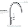 Mitigeur monocommande Evier - GROHE - 31554001 - Col de cygne - Chromé - Métal - Gris