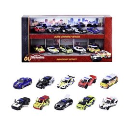 Majorette - Pack anniversery - Coffret 10 véhicules SOS - Portes ouvrantes