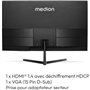 Moniteur grand écran - MEDION - AKOYA P52218 MD 20150 - 54,6 cm (22'') Full HD - HDR10 - HDMI - Sans cadre