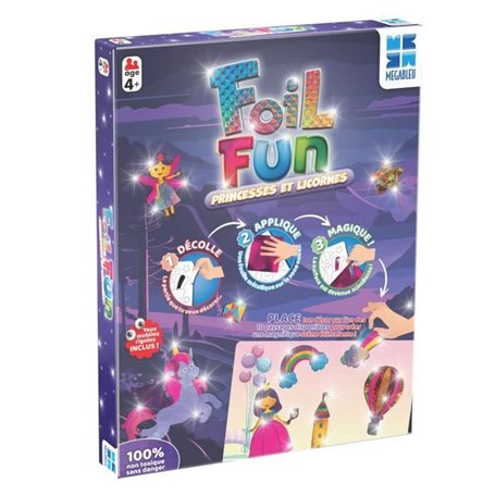 Activité créative - MEGABLEU - Foil Fun - Princesses et Licornes - Création d'oeuvres sans se salir