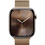 Apple Watch Series 10 GPS + Cellular - 46mm - Boîtier Gold Titanium - Bracelet Gold Milanese Loop - S/M