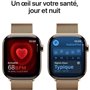 Apple Watch Series 10 GPS + Cellular - 46mm - Boîtier Gold Titanium - Bracelet Gold Milanese Loop - S/M