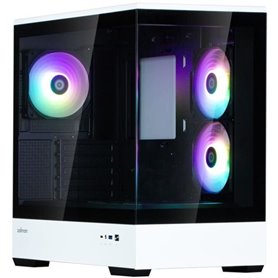 Boîtier PC Mini Tour sans alim - ZALMAN P30 BW (Noir/Blanc) - Micro ATX/Mini-ITX - 3x120mm A-RGB - USB-C/3.0/HD Audio