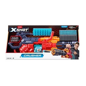 Blaster Automatique - ZURU - XSHOT Crusher - Ceinture de 35 fléchettes - Portée de 27 metres