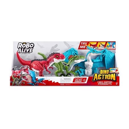 Pack de Dinos - ZURU - Dino Action Mega Dinos 3 Pack - T-Rex