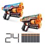 Pack Blasters - ZURU - XSHOT Skins Griefer 2PK - Blasters a canon rotatif avec tir a 27 metres et 24 fléchettes incluses