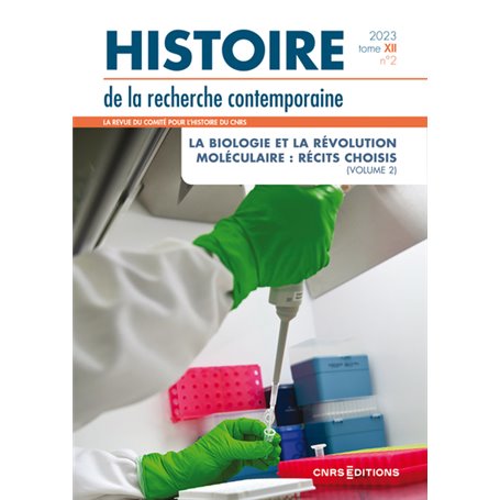 Histoire de la recherche contemporaine 2023 Tome XII n°2