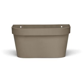 Pot mural - GARDEN ID Star - Taupe 36 x 16 cm - Réserve d'eau avec systeme de trop-plein - Recyclé et 100% recyclable