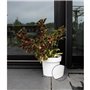 Pot a réserve d'eau - GARDEN ID Glamour - Blanc 40 cm - Surface granuleuse - Intérieur/extérieur - Design épuré.