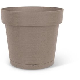 Pot a réserve d'eau - GARDEN ID Glamour - Taupe 40 cm - Surface granuleuse - Intérieur/extérieur - Design épuré - Contient du bo