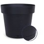 Pot a réserve d'eau - GARDEN ID Glamour - Anthracite 40 cm - Surface granuleuse - Intérieur/extérieur - Design épuré.