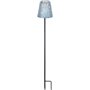 Lampe solaire - GARDEN ID Argent - Ø12 h70 cm - Autonomie 6-8h - Pied stabilisateur - Bouton on/off - Pile AAA.