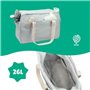 Badabulle Sac a langer Bowling - Grande Contenance 20L - Plan a langer et Attaches-poussette inclus, Gris