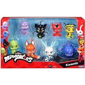 Bandai - Miraculous - Pack de 8 kwamis  Collection de Mini-figurines - P50532