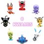 Bandai - Miraculous - Pack de 8 kwamis  Collection de Mini-figurines - P50532