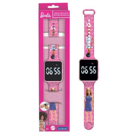 Lexibook - Barbie - Montre LED connectée - Bracelet ajustable