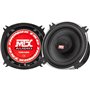 MTX TX640C Haut-parleurs voiture Coaxiaux 10cm 2 voies 70W RMS 4 Châssis alu Tweeters néodyme dôme soie Membrane pulpe célulose