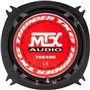 MTX TX640C Haut-parleurs voiture Coaxiaux 10cm 2 voies 70W RMS 4 Châssis alu Tweeters néodyme dôme soie Membrane pulpe célulose