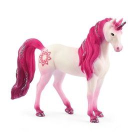 Figurine Licorne jument Mandala - Tatouage rose - Schleich 70717 Bayala