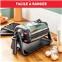 Tefal WM756D moule à gauffres 2 gauffre(s) 1200 W Noir, Acier inoxydable