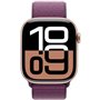 Apple Watch Series 10 GPS - 46mm - Boîtier Rose Gold Aluminium - Bracelet Plum Sport Loop