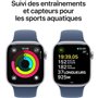Apple Watch Series 10 GPS + Cellular - 42mm - Boîtier Silver Aluminium - Bracelet Denim Sport Band - M/L