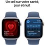 Apple Watch Series 10 GPS + Cellular - 42mm - Boîtier Silver Aluminium - Bracelet Denim Sport Band - M/L
