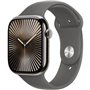 Apple Watch Series 10 GPS + Cellular - 46mm - Boîtier Natural Titanium - Bracelet Stone Grey Sport Band - S/M