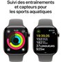 Apple Watch Series 10 GPS + Cellular - 46mm - Boîtier Natural Titanium - Bracelet Stone Grey Sport Band - S/M