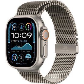 Apple Watch Ultra 2 GPS + Cellular - 49mm - Boîtier Natural Titanium - Bracelet Natural Titanium Milanese Loop - M
