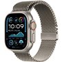 Apple Watch Ultra 2 GPS + Cellular - 49mm - Boîtier Natural Titanium - Bracelet Natural Titanium Milanese Loop - M