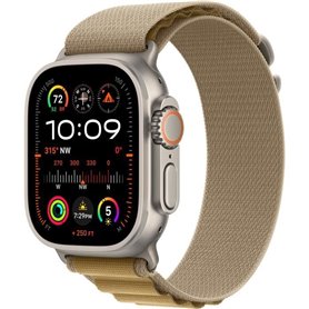 Apple Watch Ultra 2 GPS + Cellular - 49mm - Boîtier Natural Titanium - Bracelet Tan Alpine Loop - Medium