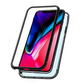 Protection pour téléphone portable Iphone XS Max KSIX Magnetic (2 pcs) Noir