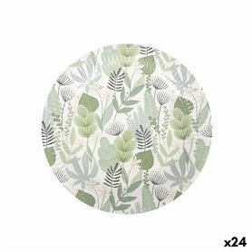 Service de vaisselle Algon Produits à usage unique Carton Floral 3 Pièces 28 cm (24 Unités)