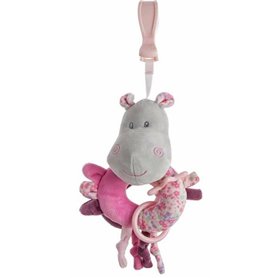 Hochet Activity Hippopotame Rose 20cm