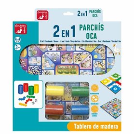 Jouet Educatif Juinsa 30 x 30 cm Jeu de petit chevaux et de l'oie