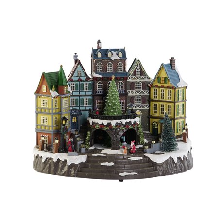 Décorations de Noël DKD Home Decor Multicouleur Musical 40 x 26 x 32