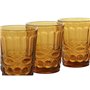 Set de Verres Home ESPRIT Ambre Verre Avec relief 240 ml (6 Unités)