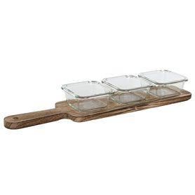 Plateau apéritif Home ESPRIT Naturel 140 ml 43 x 10 x 5